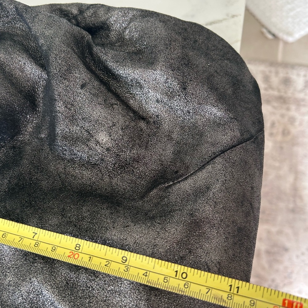 Vintage Juicy Couture Black Metallic Leather Shoulder Bag - Picture 6 of 14